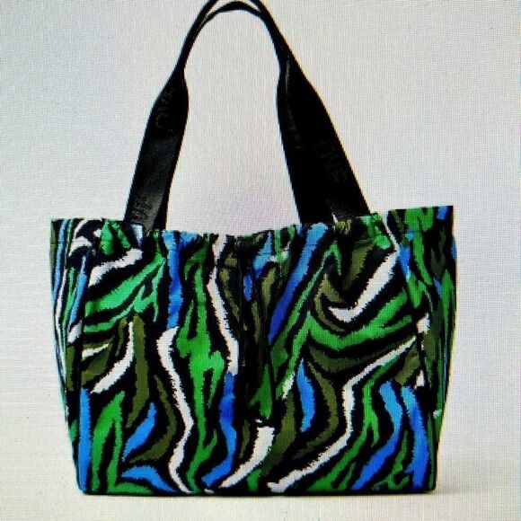 DVFDisco Zebra 🦓 Green Jungle Stripes tote and shoulder bagGetAWAY🏃‍♀️ in St… - Picture 1 of 11